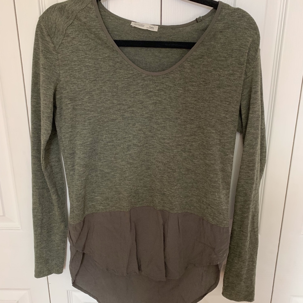 Zara Hunter Green Top